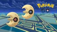 Lunatone and its shiny form in Pokemon GO (Image via Niantic)